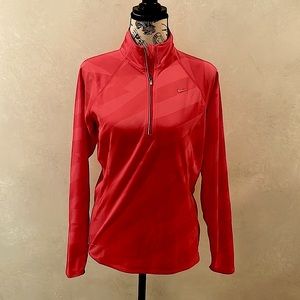 Nike striped 3/4 zip top